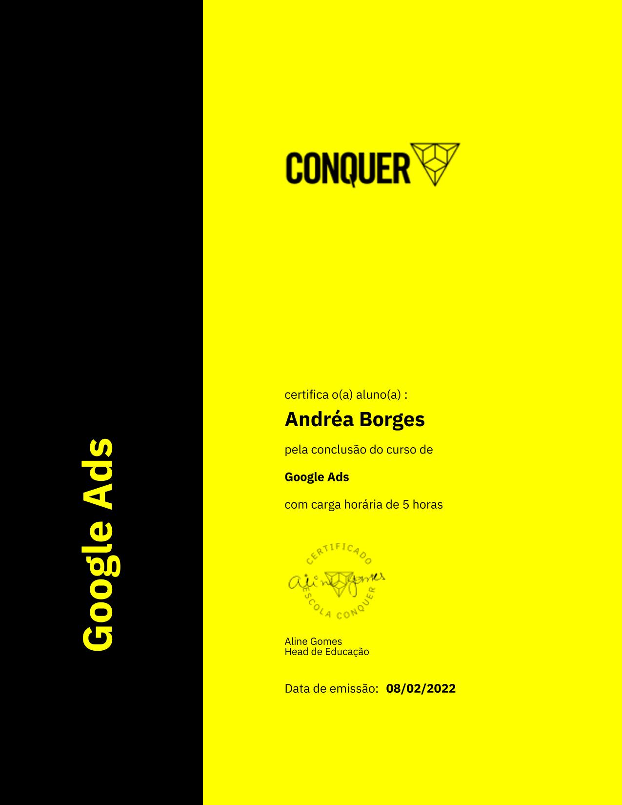 Certificado de Google Ads